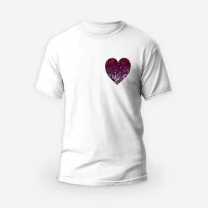 Koszulka T-shirt biała męska Serce - Love Domowe