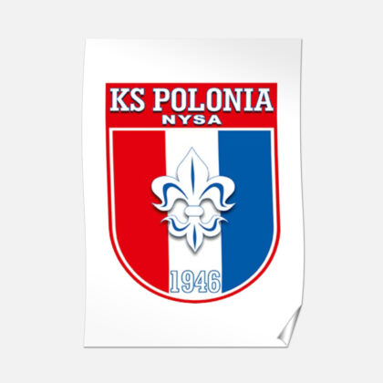 Plakat B2 50x70cm KS Polonia Nysa Herb Klubu - KS Polonia Nysa