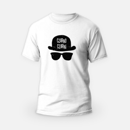 Koszulka T-shirt biała męska Logo - Czarno Czarni