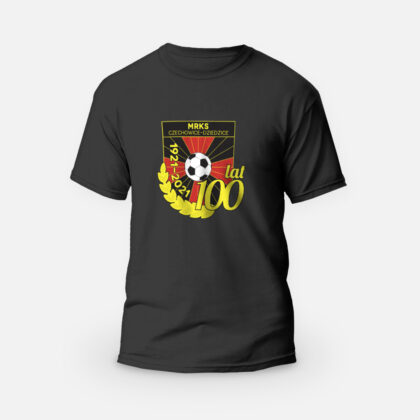 Koszulka T-shirt czarna męska Logo 100 lat - MRKS Czechowice-Dziedzice