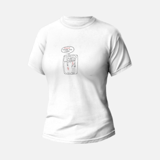 Koszulka T-shirt biała damska Kołdra - Kura