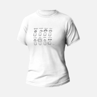 Koszulka T-shirt biała damska Fryzura vol.1 - Kura