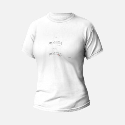 Koszulka T-shirt biała damska Pobudka - Kura