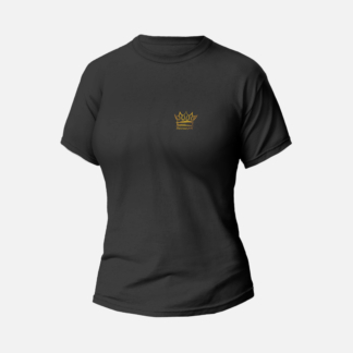 Koszulka T-shirt czarna damska Dożynkowy symbol Korony - Królowie Żyta