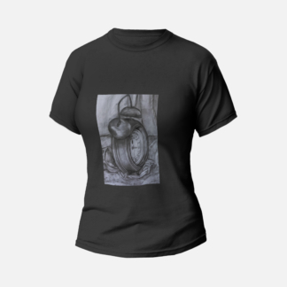Koszulka T-shirt czarna damska catch time - Justi Create