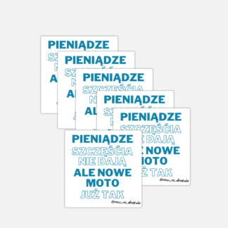 Arkusz magnesów 54.6x11cm LOGO PIENIĄDZE SZCZĘŚCIA NIE DAJĄ - Drakulowe Motolove