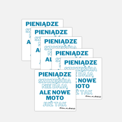 Arkusz magnesów 54.6x11cm LOGO PIENIĄDZE SZCZĘŚCIA NIE DAJĄ - Drakulowe Motolove
