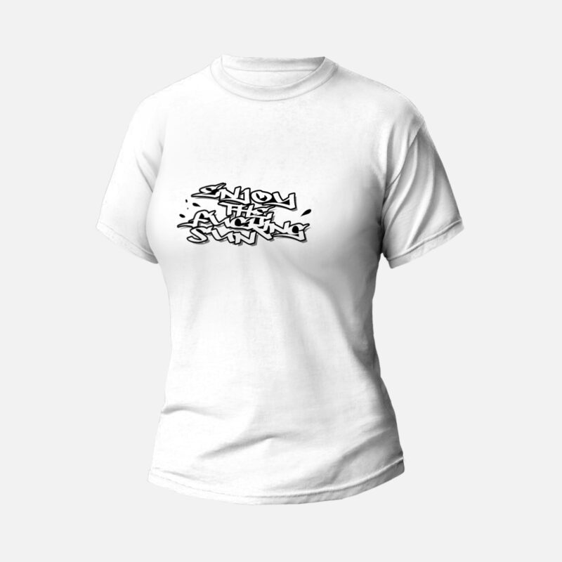Koszulka T-shirt biała damska #ETFS #ETFS - Drakulowe Motolove