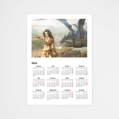 Kalendarz plakatowy 29.7x42cm Smoki Dragon Rider - Running Up That Dream