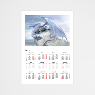 Kalendarz plakatowy 29.7x42cm Smoki Snow Dragon - Running Up That Dream