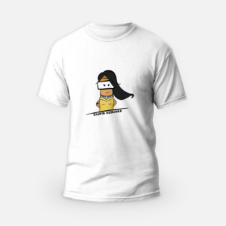 Koszulka T-shirt biała męska Głupia Dzikuska - Introwazne
