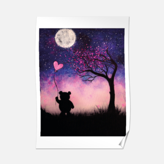 Plakat B2 50x70cm Nocą malowane Hope - Love Domowe