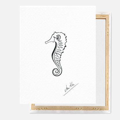 Obraz 30x40cm Zwierzęta Line Art Seahorse - Love Domowe