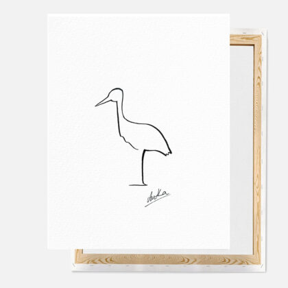 Obraz 30x40cm Zwierzęta Line Art Stork - Love Domowe