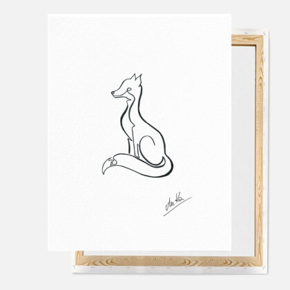 Obraz 30x40cm Zwierzęta Line Art Fox - Love Domowe