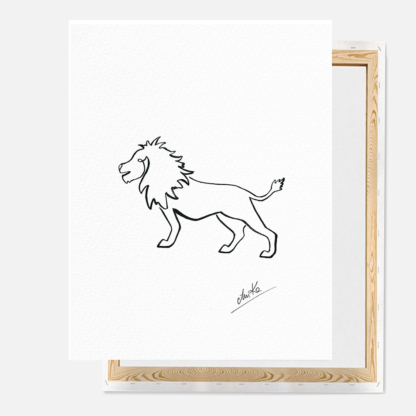 Obraz 30x40cm Zwierzęta Line Art Lion - Love Domowe