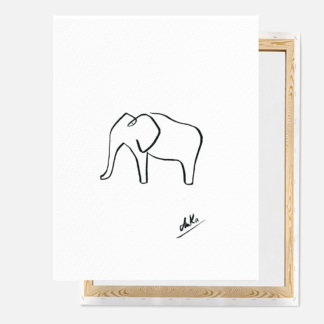 Obraz 30x40cm Zwierzęta Line Art Elephant - Love Domowe