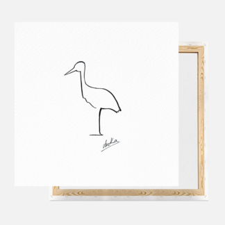 Obraz 40x40cm Zwierzęta Line Art Stork - Love Domowe