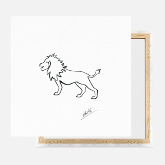 Obraz 40x40cm Zwierzęta Line Art Lion - Love Domowe