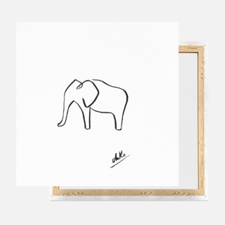 Obraz 40x40cm Zwierzęta Line Art Elephant - Love Domowe