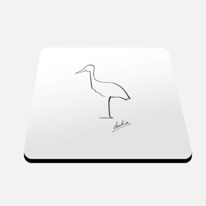 Podkładka pod kubek korek kwadratowa Zwierzęta Line Art Stork - Love Domowe