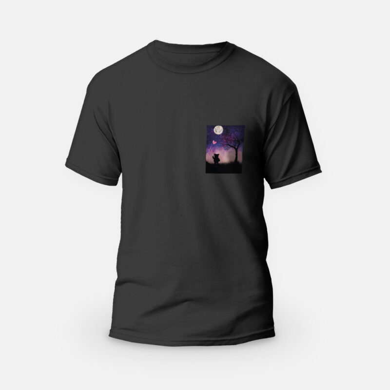 Koszulka T-shirt czarna męska Nocą malowane Hope - Love Domowe