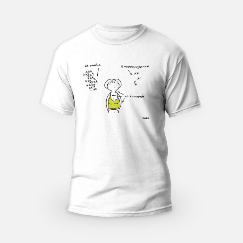 Koszulka T-shirt biała męska Komary - Kura