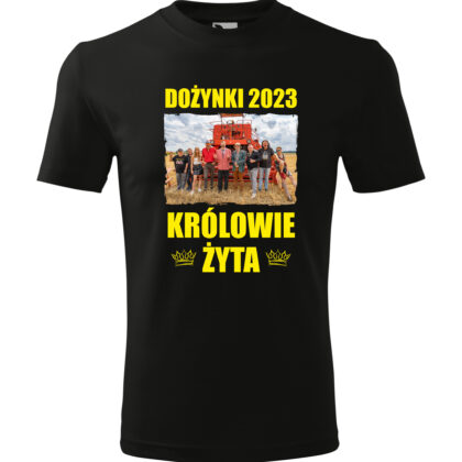 Koszulka T-shirt czarna męska Dożynkowy Dożynki 2023 - Królowie Żyta