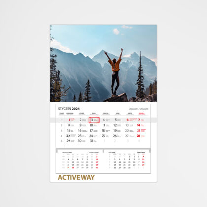 Kalendarz jednodzielny 31.5x47cm Kubek - ACTIVE WAY - ACTIVE WAY